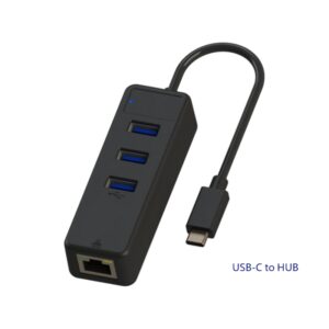 3-Port USB 3.0 Hub/USB-C to 3-Port USB-A with Gigabit Ethernet L = 150mm