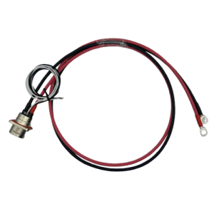 XL60 Receptacle to M8 Tongue Terminal, 2X6mm2, Black / Red Cable, 1M