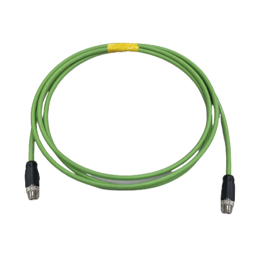 M12 D-Code 4pin Plug Male to M12 D-Code 4pin Plug Male, Cat.5E, PVC Cable – 5M