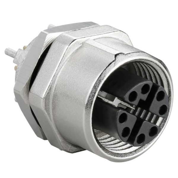 Waterproof M12 X Code Receptacle 8Pin Female Contact Connector
