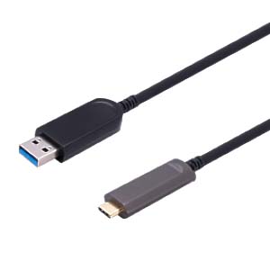 USB3.2 Gen 2 Type A Male to Type C Male AOC Cable, Not Downward Compatible Version – 5M