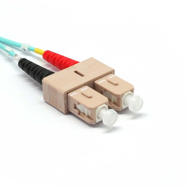 Multimode OM3 Duplex 50/125 OFNR Fiber Optic Patch Cable LC to SC