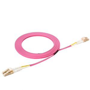 LC to LC Multimode OM4 Duplex 50/125 LSZH Fiber Optic Patch Cable – 1M
