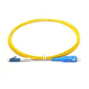 LC to SC Singlemode OS2 Simplex  9/125 OFNR Fiber Optic Patch Cable – 1M