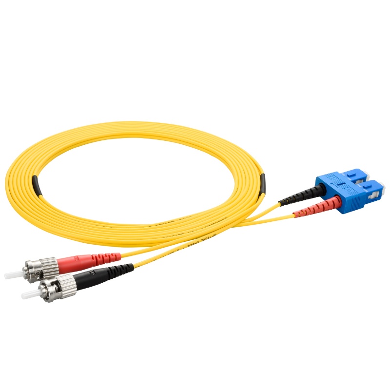 SC to ST Singlemode OS2 Duplex  9/125 OFNR Fiber Optic Patch Cable