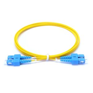 SC to SC Singlemode OS2 Duplex  9/125 LSZH Fiber Optic Patch Cable – 1M