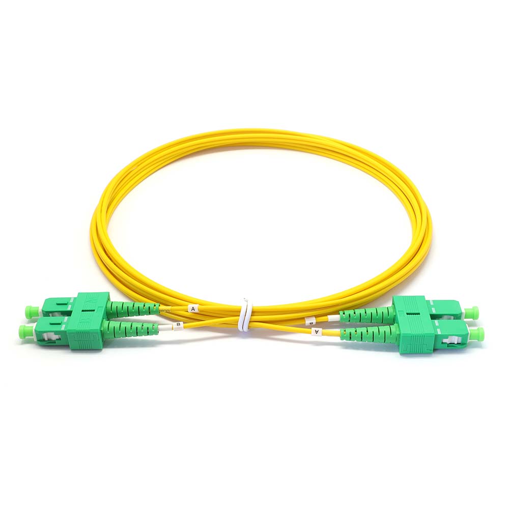 SC to SC Singlemode OS2 Duplex  9/125 OFNR Fiber Optic Patch Cable – 1M