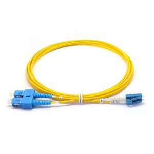 LC to SC Singlemode OS2 Duplex  9/125 OFNR Fiber Optic Patch Cable – 1M