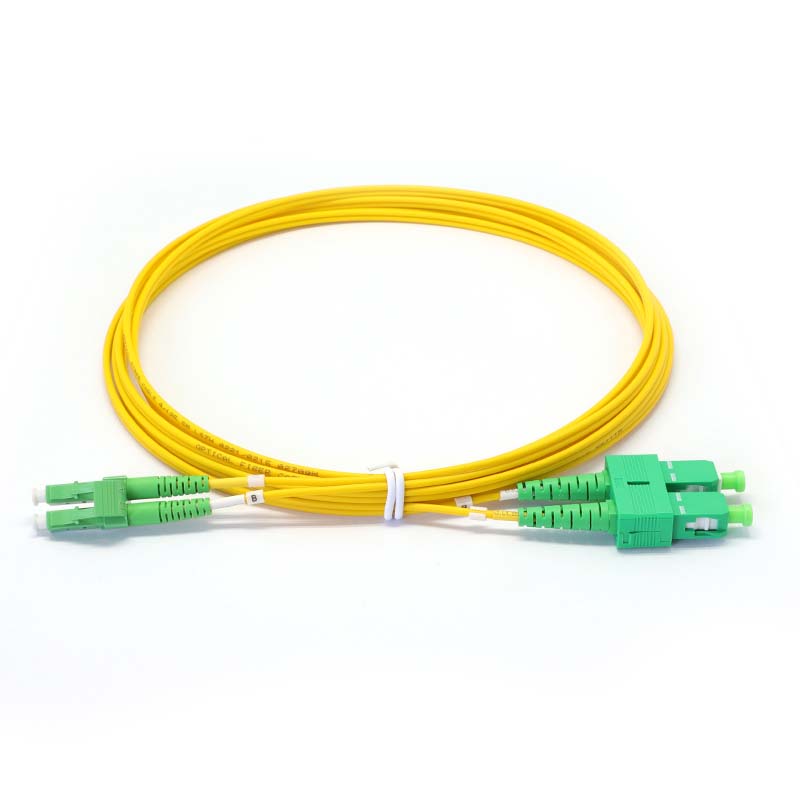 LC to SC Singlemode OS2 Duplex  9/125 OFNR Fiber Optic Patch Cable – 2M