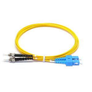 SC to ST Singlemode OS2 Duplex  9/125 OFNR Fiber Optic Patch Cable – 1M