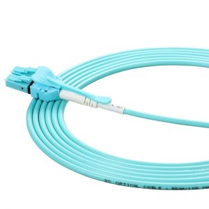 LC to LC Extractor Multimode OM4 Duplex 50/125 OFNR Fiber Optic Patch Cable