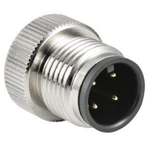 Waterproof M12 Series, A Code, 4 Pin, Plug, Male Contact, Straight, Solder, Screw Thread, IP67(Mating) Connector