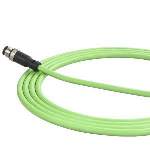 M12 A-Code 4pin Plug Male to M12 A-Code 4pin Plug Male, Cat.5E, PUR, 3M Cable (High Flex)