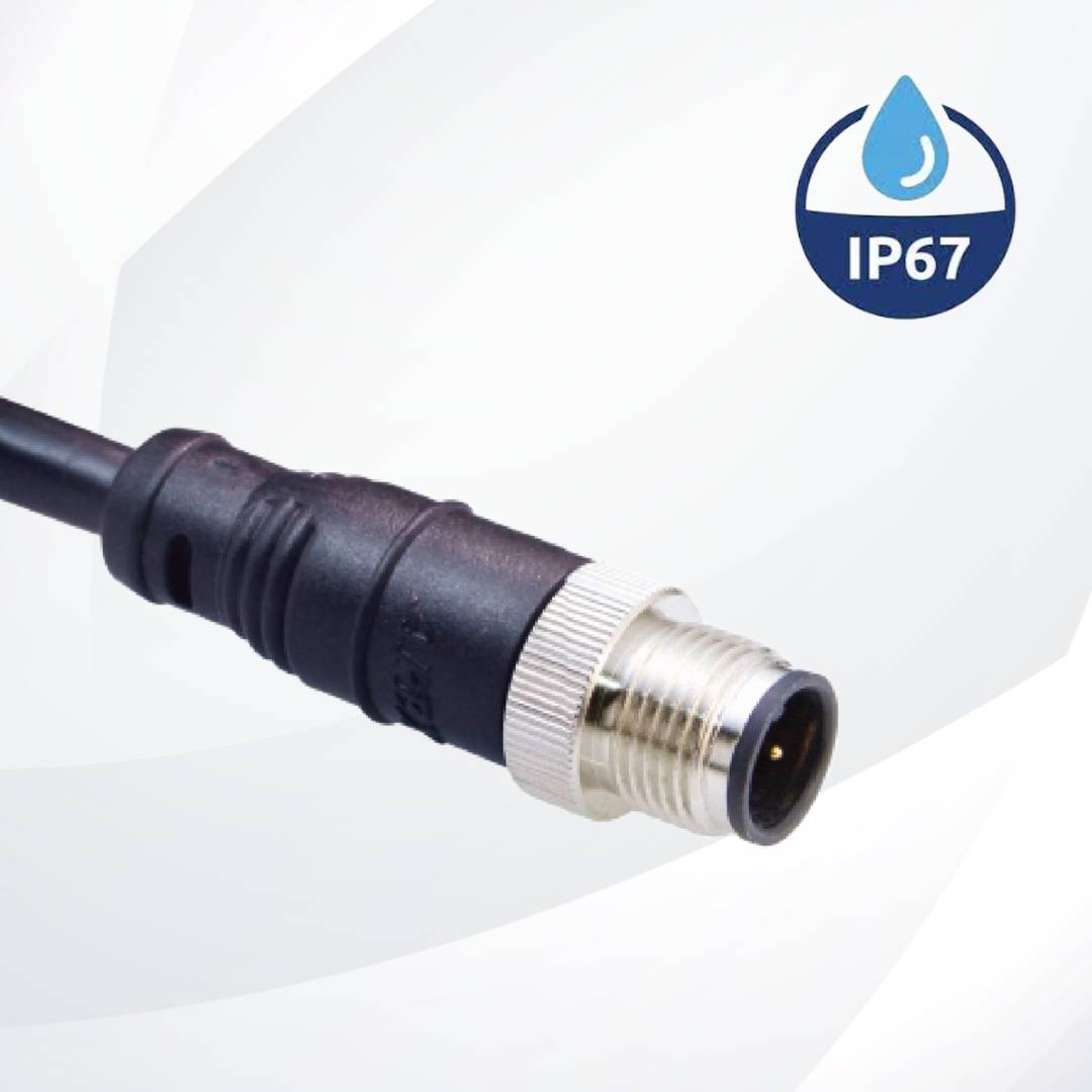 M12 A Code Plug 4pin Male Contact to Open 3M Cable