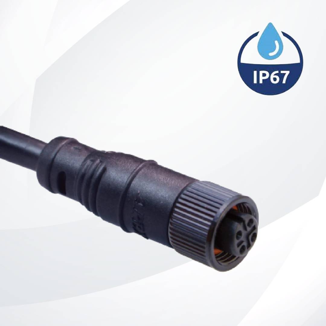 M12 A Code Plug 4pin Female Contact to Open 3M Cable