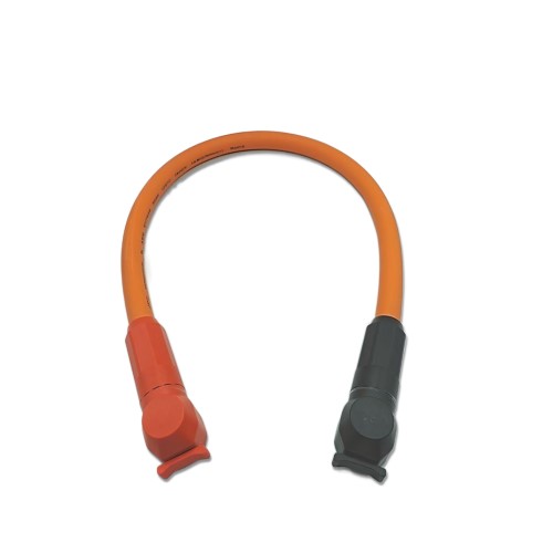 PSL200 Black Plug to Orange Plug, 50mm2, Orange Cable, 1M