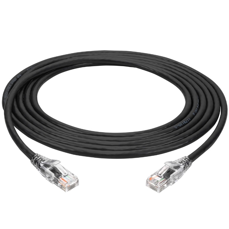 Cat6A U/UTP CM PVC Ethernet Patch Cable 24AWG – 6FT, Black