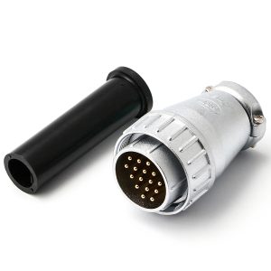 Industrial Square-28 series, 16 Pin, Plug, Male Contact, Straight, Solder, Screw Thread Connector