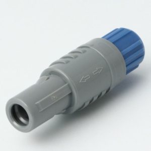 1P Plastic Series, Blue, 7 Pin, Plug, Male Contact, Straight, Solder, Snap Latch, IP50 (Mating) Connector