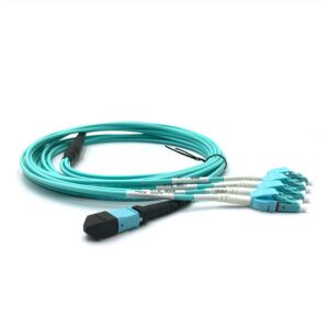 MTP Female to Uniboot LC 8 Fibers OM3 OFNP Multimode Trunk Cable – 10M