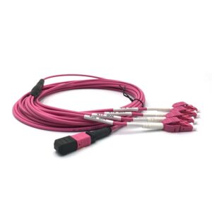 MPO Female to Uniboot LC 8 Fibers OM4 LSZH Multimode Trunk Cable
