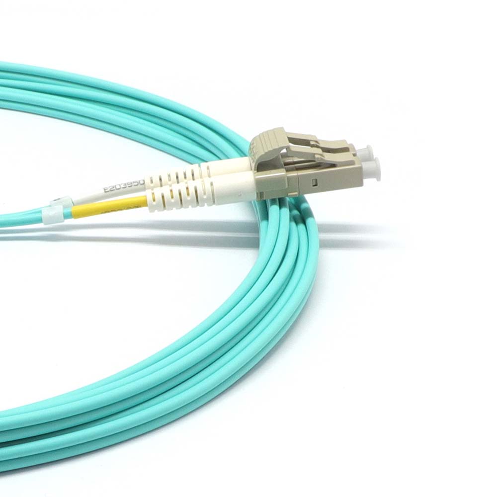 LC to LC Multimode OM4 Duplex 50/125 OFNR Fiber Optic Patch Cable, Violet
